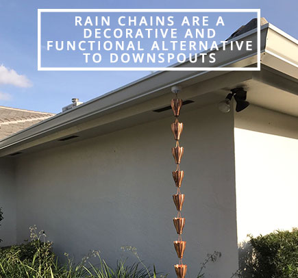 Rain Chain Instead of a Downspout