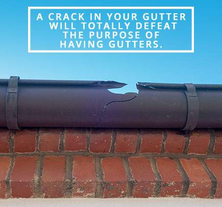 Craked Rain Gutter