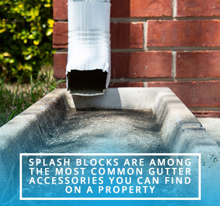 Splash Block Below a Gutter