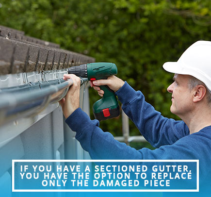 Gutter Installer Replacing a Gutter Piece