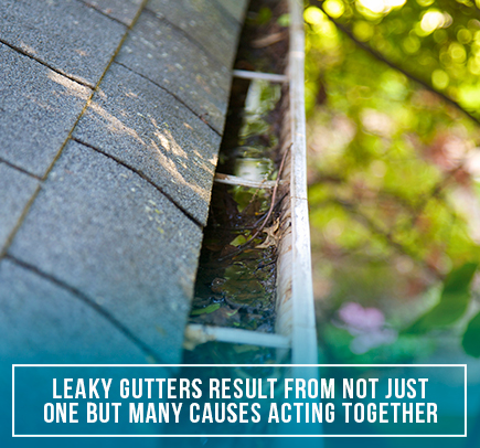 A Gutter Dripping During Heavy Rain