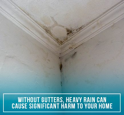 Mold Inside a House Due to Lack of a Proper Gutter System for Heavy Rain