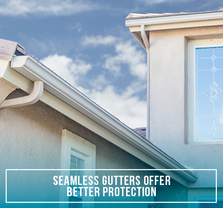 Aluminum Seamless Gutter System in a Two-Story House