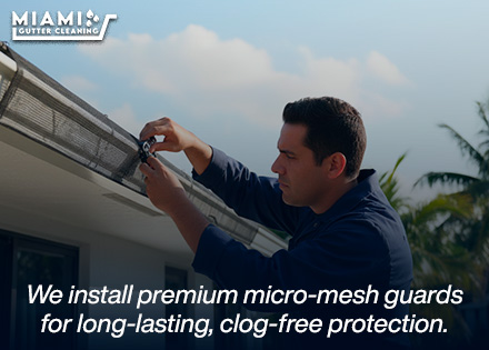 Precision Installation by Our Maintenance Division of Miami Gutter Accessories